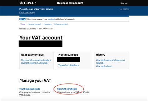 my vat account.